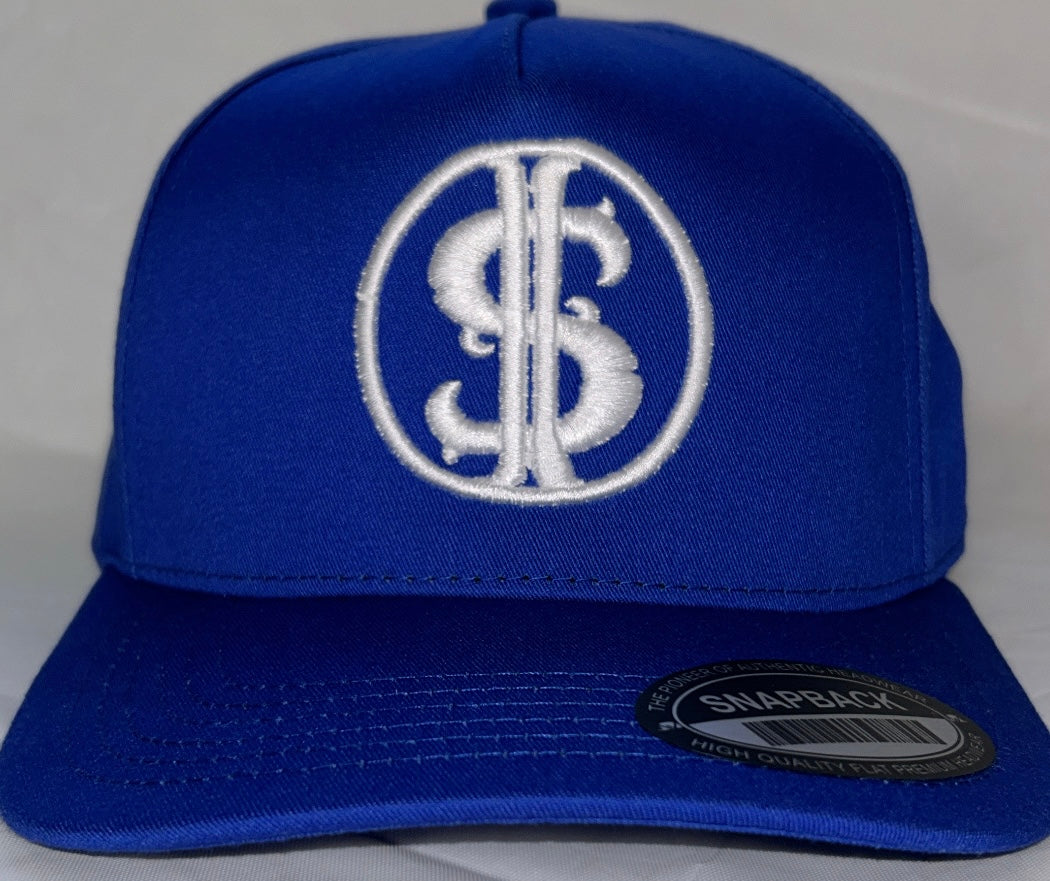 ROUND EMBROIDERED DOUBLE $ SNAPBACK